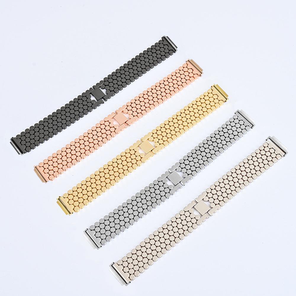 Pulseira de 22mm 20mm para Samsung Galaxy Watch 3 45mm Pulseira Gear S3 Active 2 Watch Pulseira de aço inoxidável para Huawei Watch Bracelet