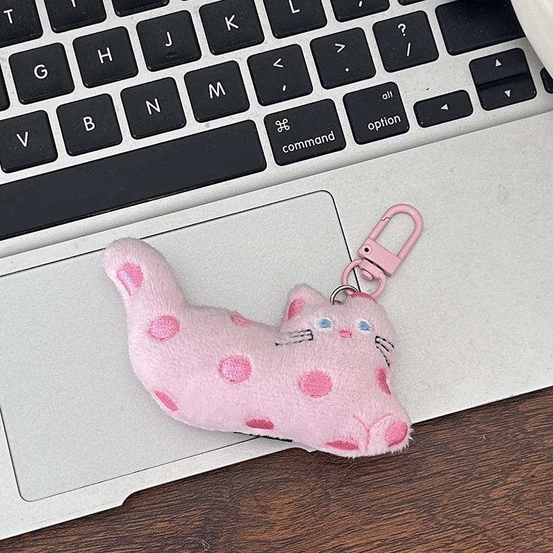 

Модный милый плюшевый брелок для ключей с мультяшной плюшевой куклой, брелок для ключей, креативный кавайный рюкзак, украшения, аксессуары, подарки розовый