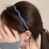 Korean Denim Wavy Fine Hairbands for Women Trendy Simple High-End Hairwear Sweet Girl Picnic Party Wash Face Hair Accessories