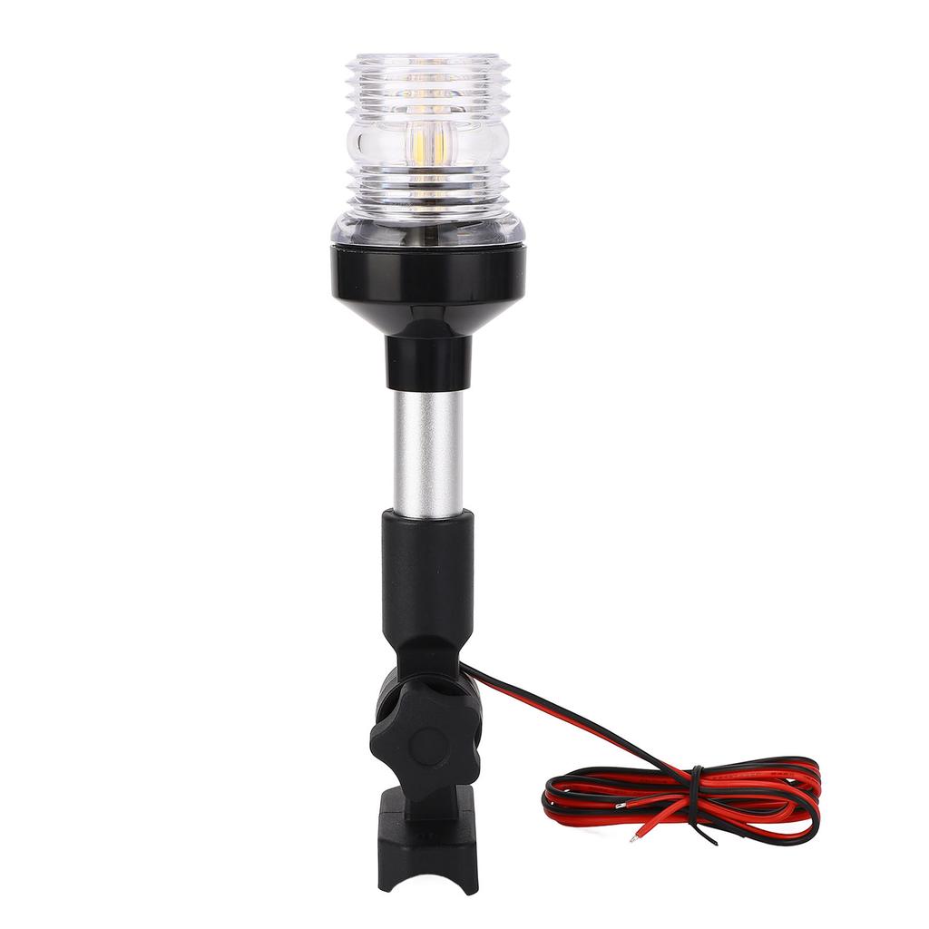 Anchor Light IP67 Waterproof White Light LED 3NM Visibility All Round Fold Down Boat Stern Light for Pontoons Flat