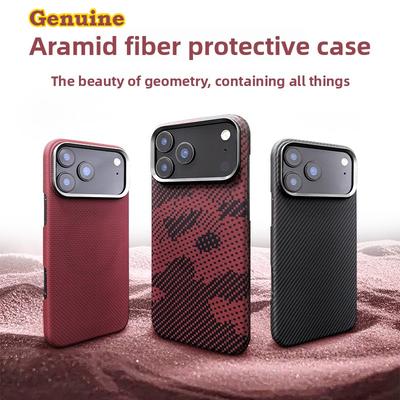 Ultra Slim Real Aramid Kevlar Carbon Fiber Business Case For 17 Air Pro Max Magnetic Charging Shockproof Protective Cover