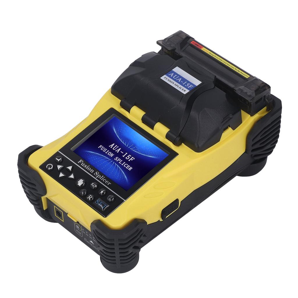 Saldatrice a Fusione per Fibra Ottica Display LCD Cavo Filo Saldatura a Caldo 100‑240V Spina USA