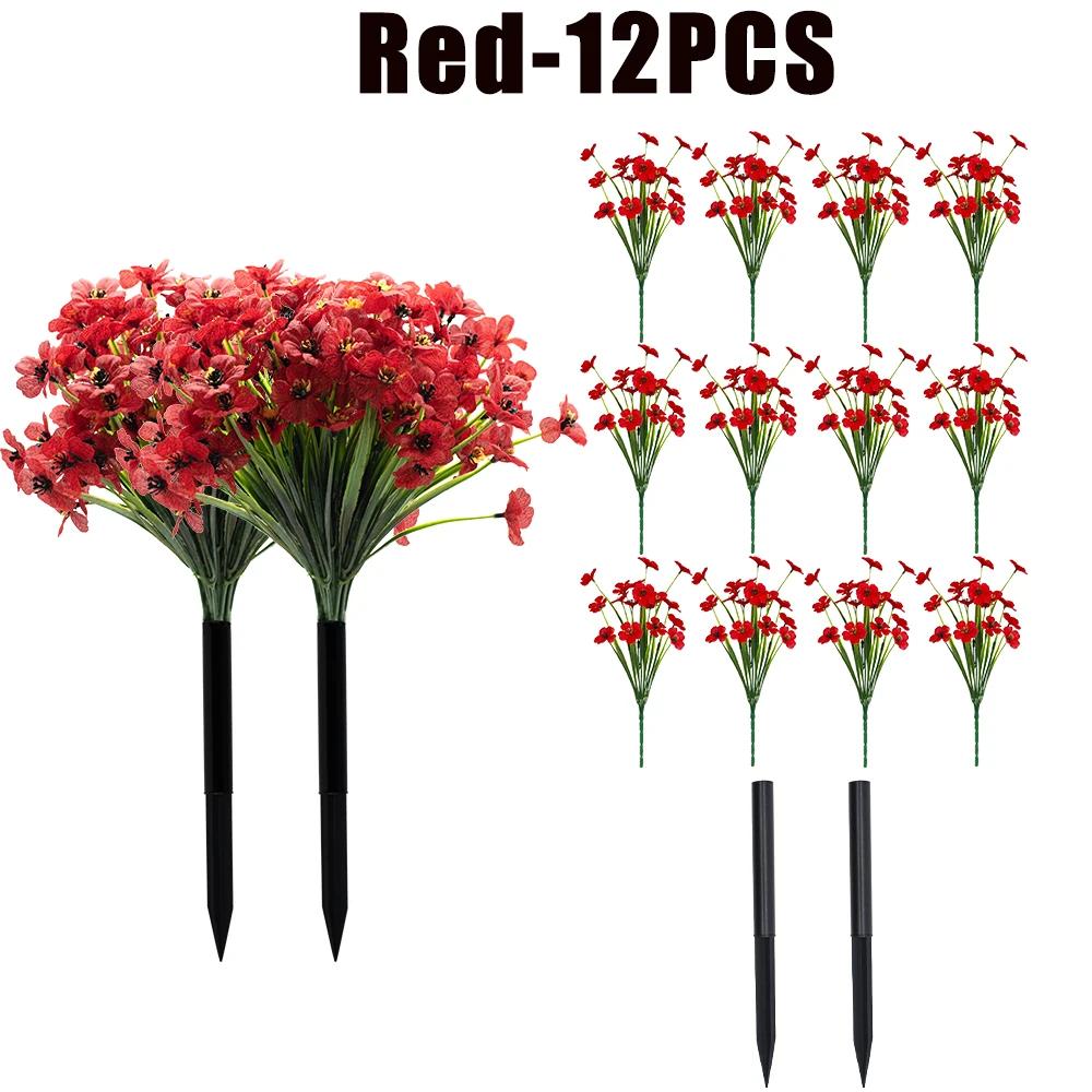 Artificial Flower Simulation Violet Outdoor Decoration UV Protective Fake Flower Simulation Flower Porch Decorative Flowers