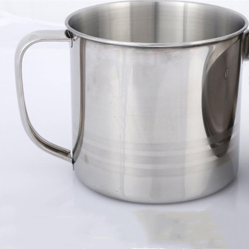 2018 Hot New Newest Sale Useful Coffee Tea Cup Handle Lightweight Cup Drinking Silver Portable Stainless Steel 200ML