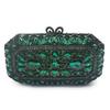 WHTUOHENG Borsa Bianca Grande Strass Metallo Dorato Diamante Cristallo Borsa da Matrimonio Moda Mini Ragazza Telefono Pochette da Sera Borse