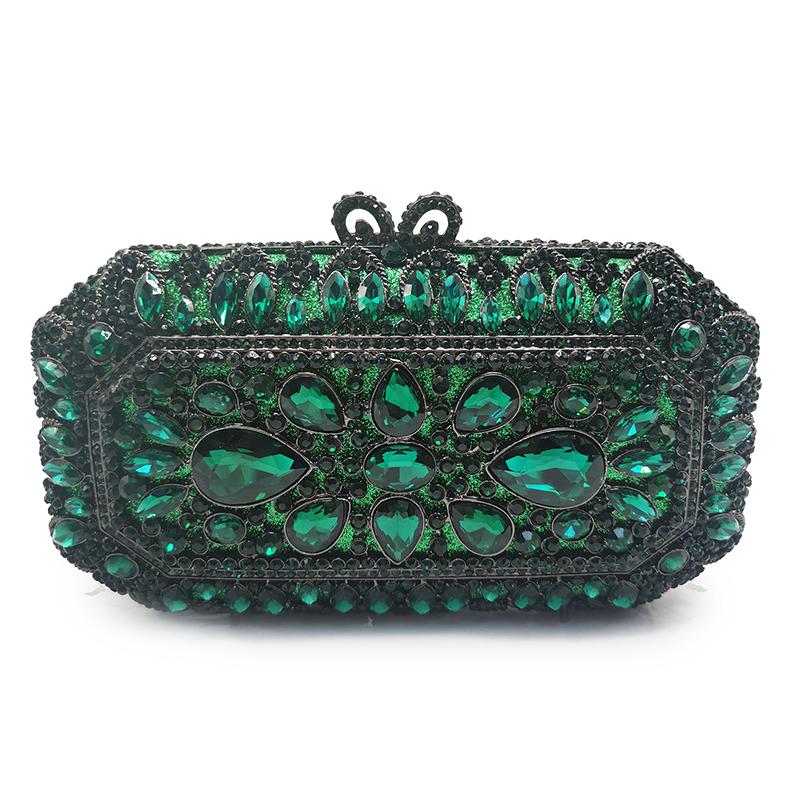 WHTUOHENG Borsa Bianca Grande Strass Metallo Dorato Diamante Cristallo Borsa da Matrimonio Moda Mini Ragazza Telefono Pochette da Sera Borse