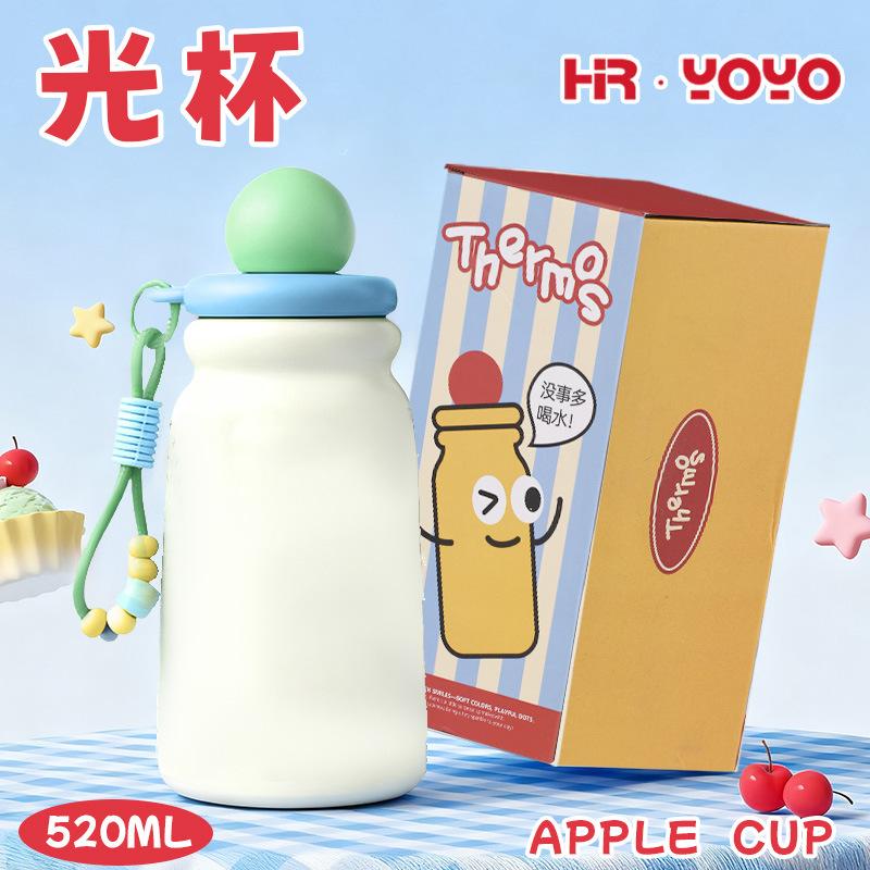 Water bottle cute cartoon Christmas thermos cup female high value stainless steel straw cup holiday gift water cup