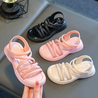 Neue Sommer-Hausschuhe Mädchen cool weiche Sohle rutschfest bequem Mode römischer Stil Mittel- und ältere Kinder Sandalen
