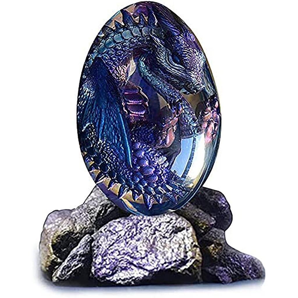 Lava Dream Crystal Transparent Dragon Egg Souvenir Realistic Dragon Egg Crystal Transparent Resin Dragon Egg Hand Sculpture Base Desktop Ornaments Blue Lava Dream Crystal Transparent Dragon Egg Souvenir Realistic Dragon Egg Crystal Transparent Resin Dragon Egg Hand Sculpture Base Desktop Ornaments Blue