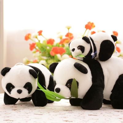 Versão fofa para festa do Pingente Panda Gigante do Tesouro Nacional, Boneca de Pelúcia, Mini Boneca Pequena, Boneca de Pano Preta e Branca