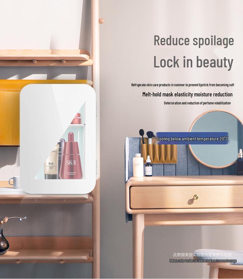 Xiaxin 8L Dual-Use Car & Home Mini Fridge with Semiconductor Cooling for Dorms, Masks, and Medicine.
