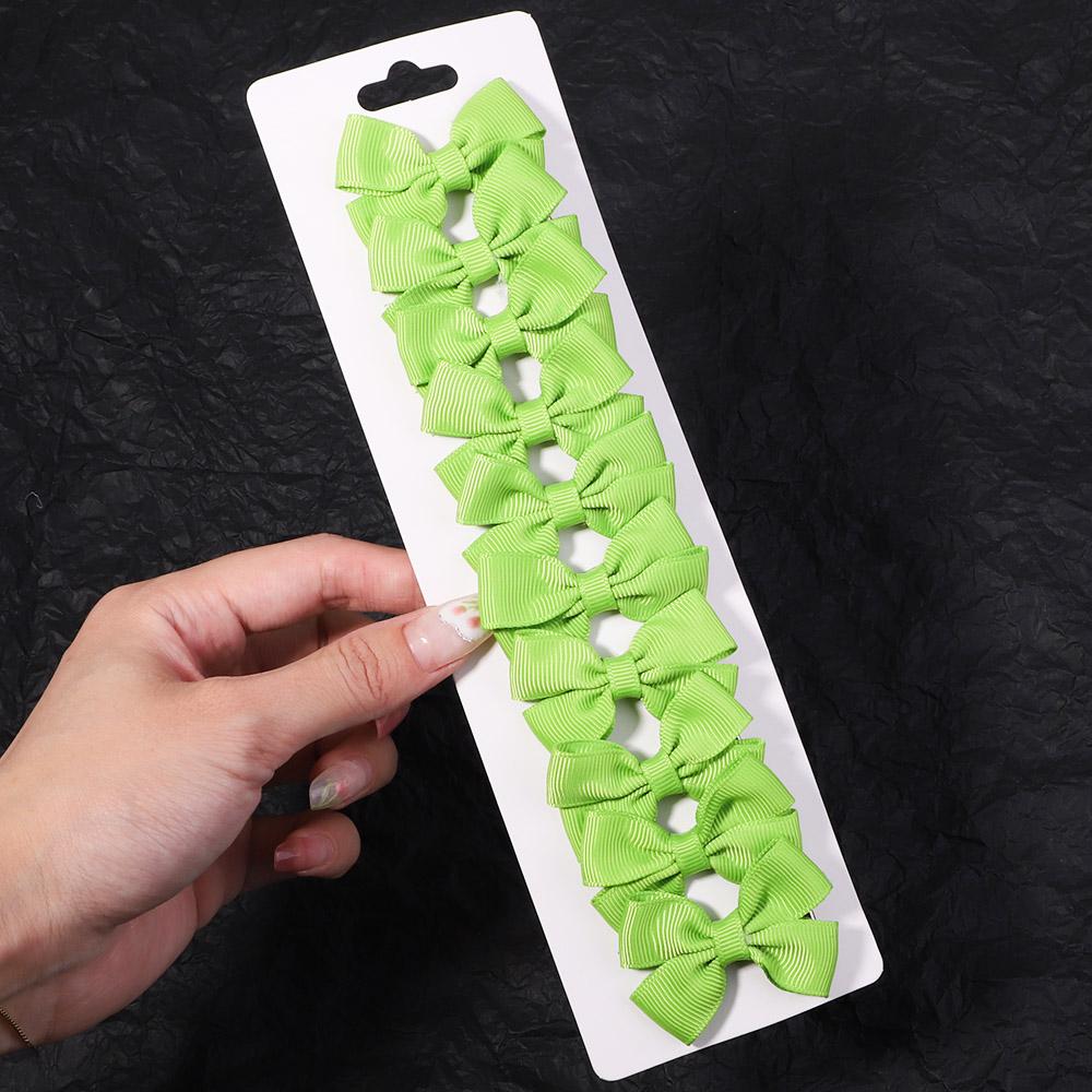 10Pcs/lot 1.9'' Mini Solid Bows Hair Clips For Cute Girls Boutique Bowknot Hairpin Barrettes Headwear Hair Accessories
