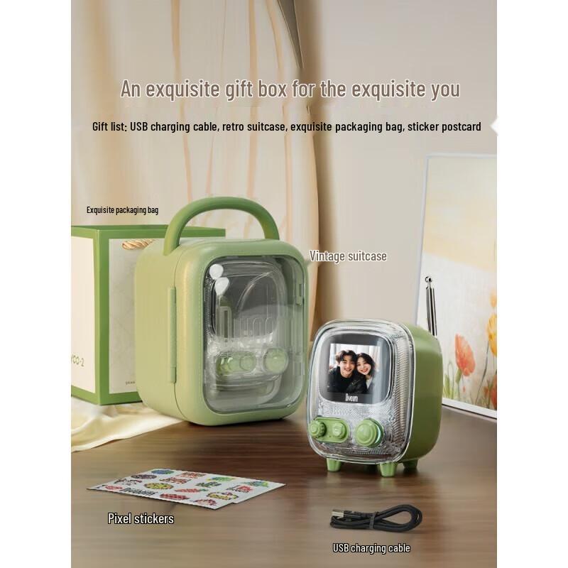 Divoom Retro Mini TV Bluetooth Speaker with Pixel Art Display