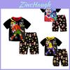 Nba Soccer Star Cr7 Print Kids Summer Cotton Tshirt And Shorts Set With Soft Fabric For Boys And Girls