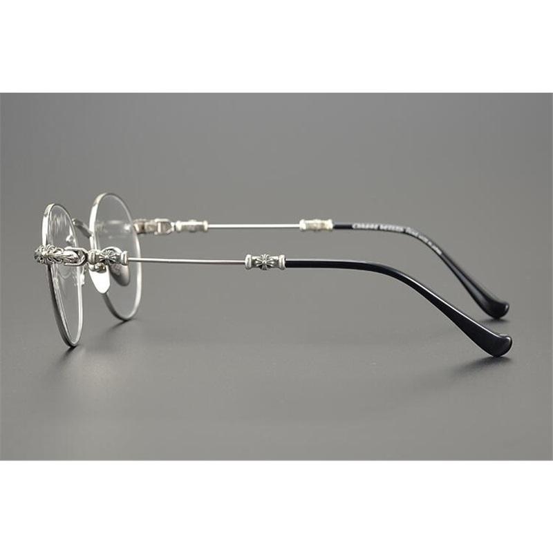 Handmade CHAR trendy and versatile glasses frame, ultra-light pure titanium retro round frame with anti-blue light myopia frame for men and women