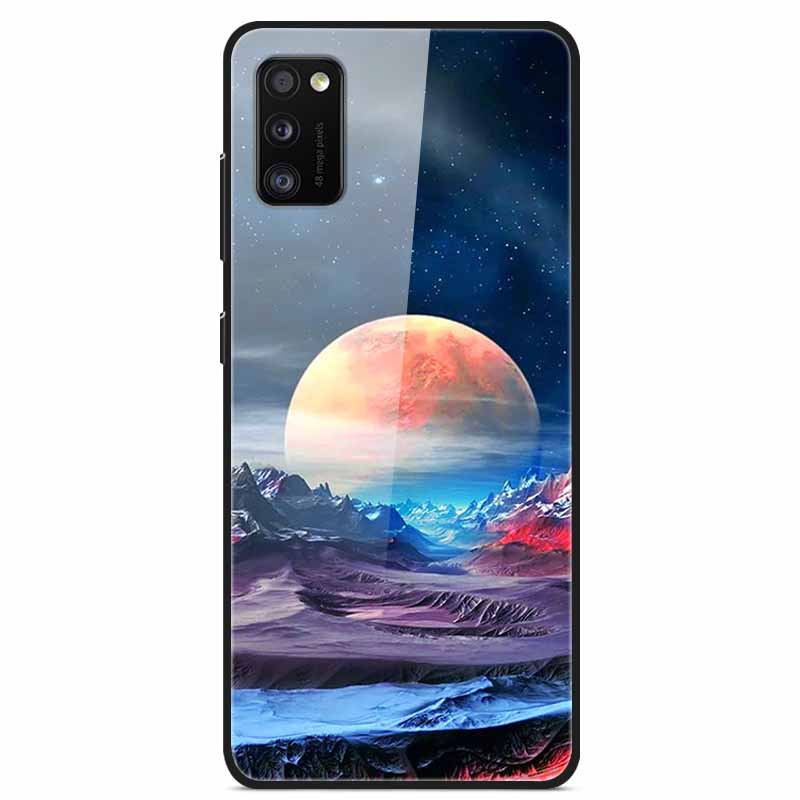 Para Samsung A41 Funda A31 A71 A51 Cristal Templado Cubiertas Traseras Rígidas Para Samsung Galaxy A51 Fundas de Teléfono Fundas Protectoras Coque A 41