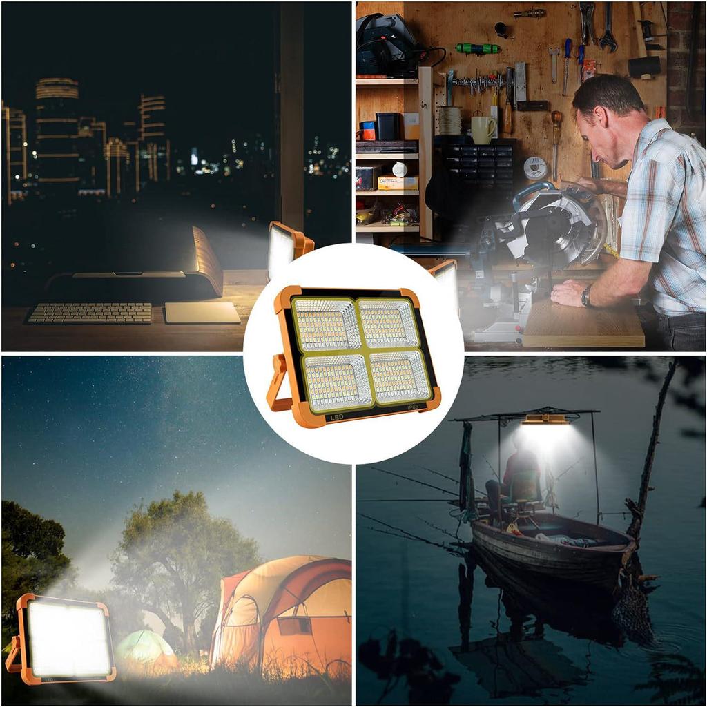 Rongshen Solar Floodlight & Camping Handheld Lamp for Outdoor Emergency