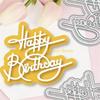 F26C Metal Die Cuts Happy Birthday Embossing Stencil Cutting Dies for Card Making Scrapbooking Paper Craft DIY Template Mold