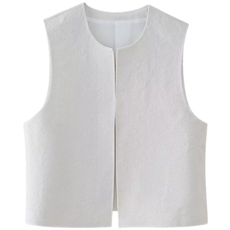Fashion Style 2024 Spring/Summer New Arrival Women's Clothing All-Matching Sleeveless Quilted with Embroidery Vest Jacket 6895051 712