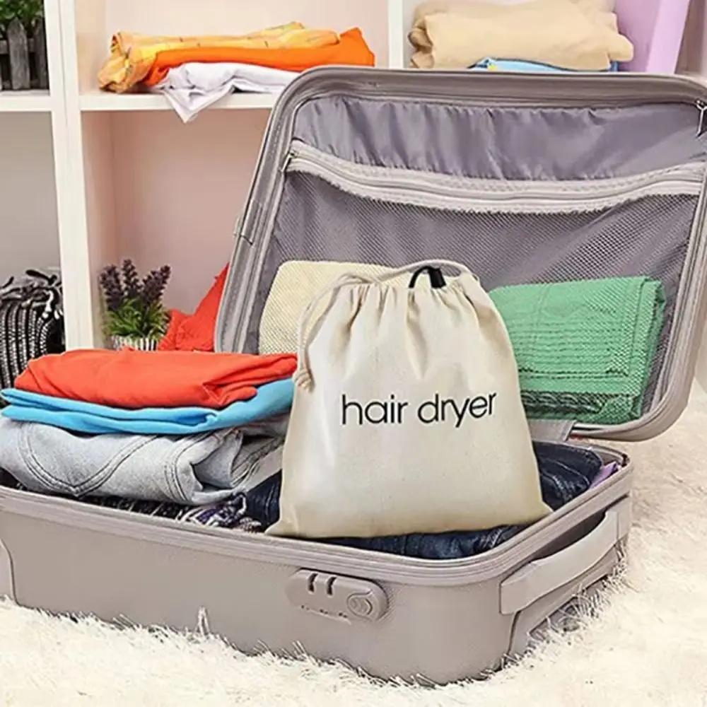 New Dustproof Hair Dryer Cloth Bag Drawstring Large Capacity Hair Diffuser Canvas Storage Bag