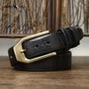 Double-sided Genuine Leather Belt Men's Genuine Leather Pin Buckle Simple Versatile Casual Belt Men's