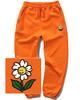 TRIPSHION Single Flower Logo Jogger Sweatpants - Orange