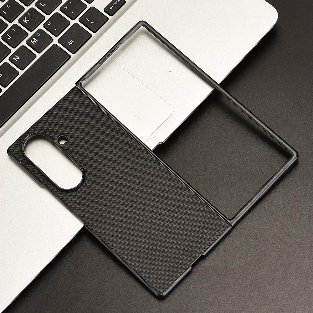 For Samsung Galaxy Z Fold7 5G Case Carbon Fiber Texture Shockproof PU + PC Phone Cover