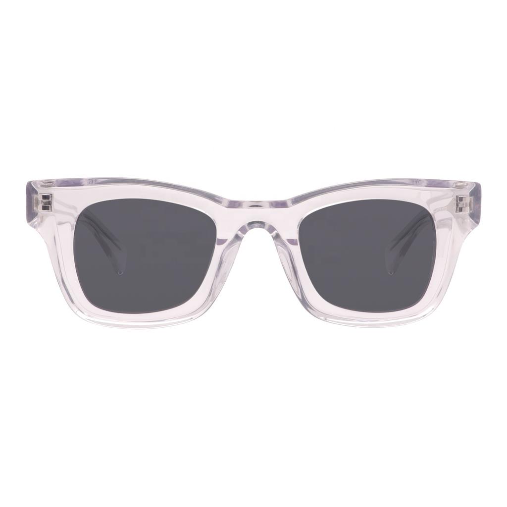 New Arrivals Polarized Acetate Sun Glasses Transparent Custom Logo Square Eyewear Thick Shades Sunglasses for Men Women UV400