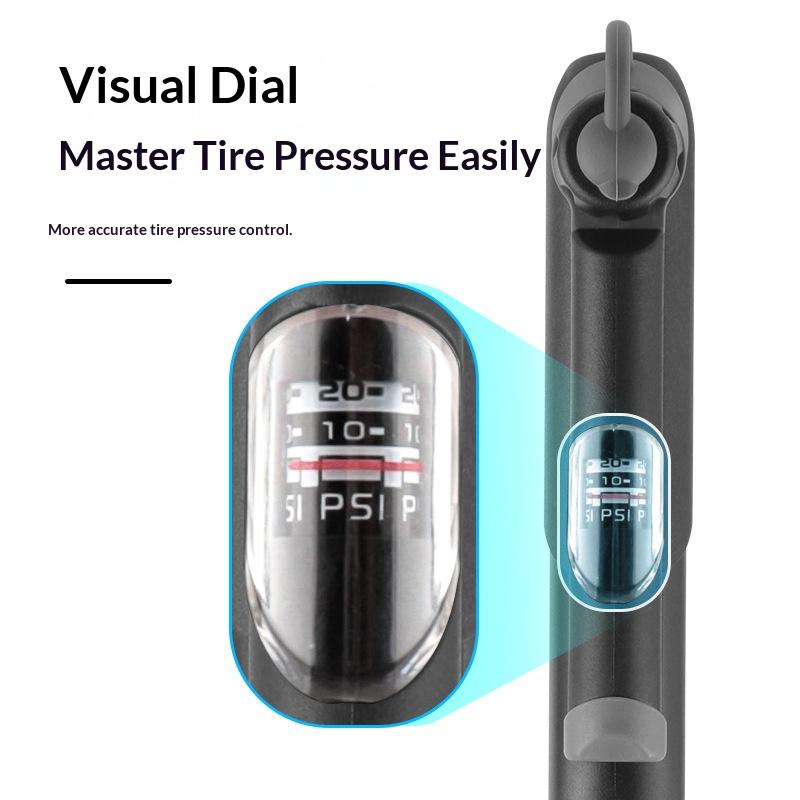 BENGGUO BG-1690 Portable Bike Pump with Gauge 120PSI Bicycle Mini Air Inflator Compatible with Presta/Schrader Valve