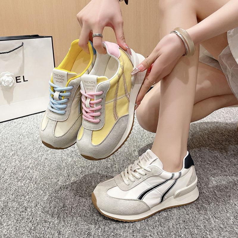 thick-soled German training shoes spring and summer new color matching Forrest Gump shoes sports and leisure shoes dad shoes