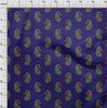oneOone Cotton Flex Fabric Paisley Block Printed Craft Fabric BTY 40 Inch