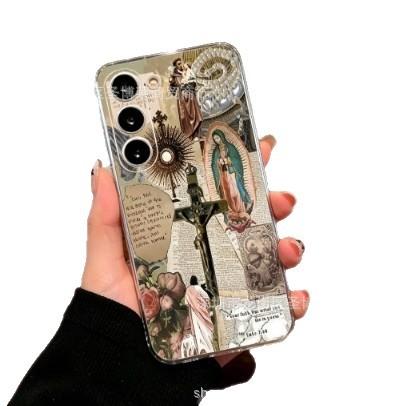 The new foreign trade model is suitable for Samsung S26ULTRA mobile phone case GalaxyS23 fine hole S25 transparent NOTE20 anti-drop.