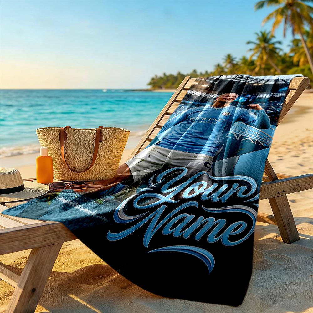 Haaland Personalized Name Beach Towel Quickdry Soft Microfiber