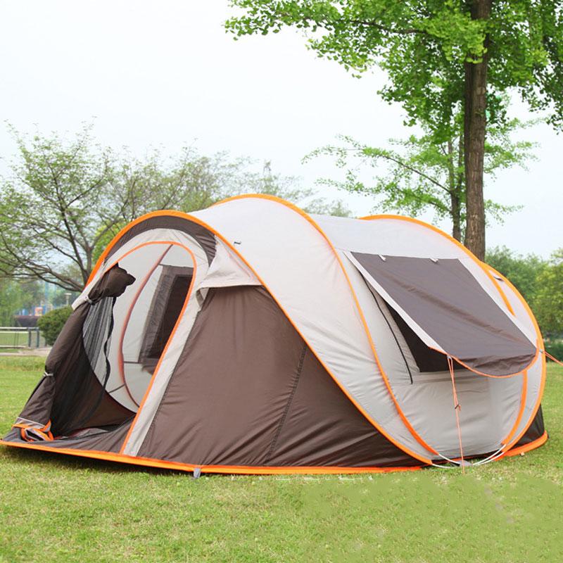 3-4 People Outdoor Fully Automatic Camping Tent Pop-up Tent Instant Setup Tent 4 Season Sun Shelter For Family Outdoor Camping