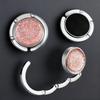 Round Rhinestone Folding Handbag Hook - Elegant Metal Purse Hanger