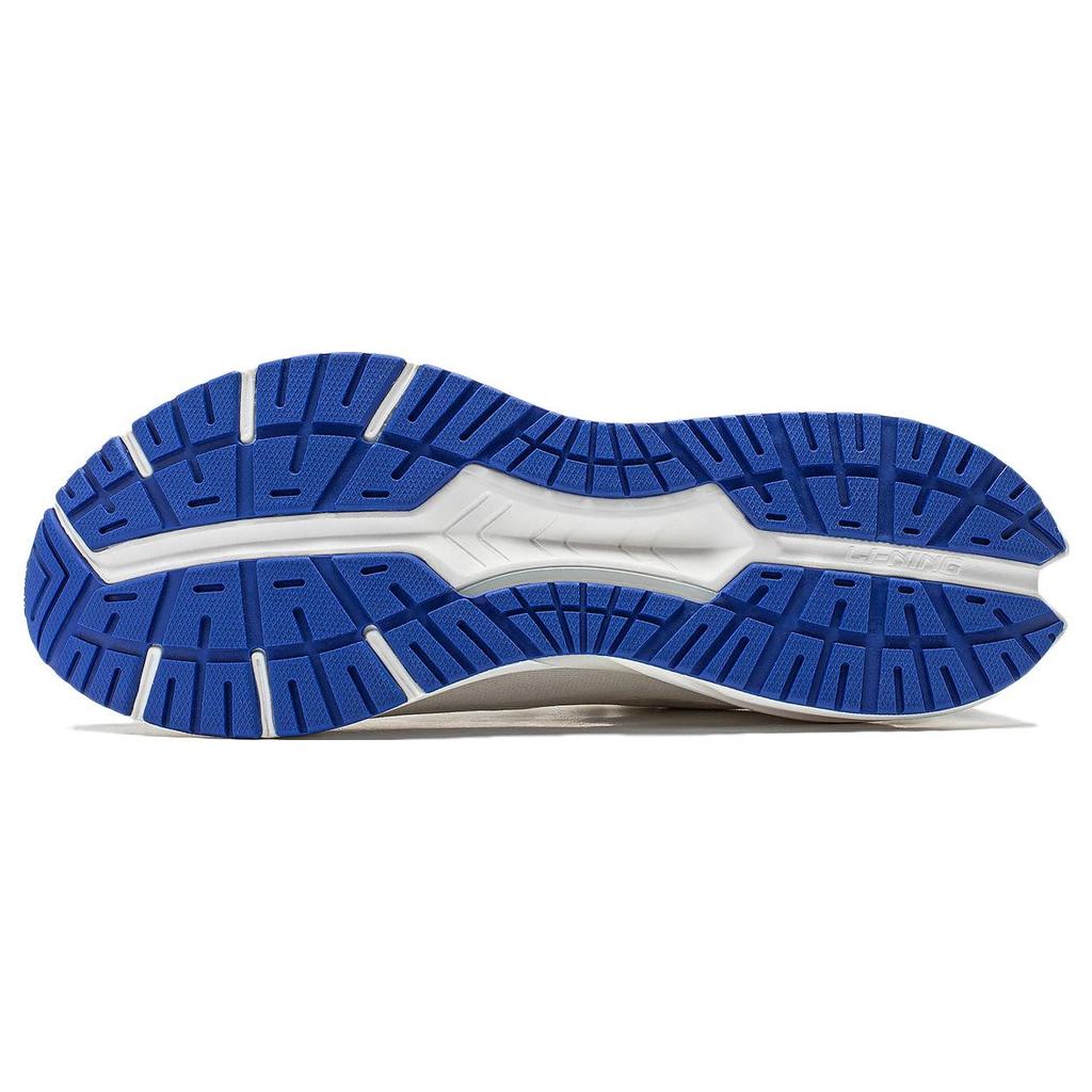 New LiNing Cloudy Anti Slip Wear Resistant Low Top Running Shoes Men's White Blue Orange ARST059-4