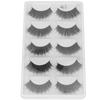 5 Pairs Thick Dense False Lashes Three Dimensional Long Curly False Eyelashes Makeup Tool(D46 )