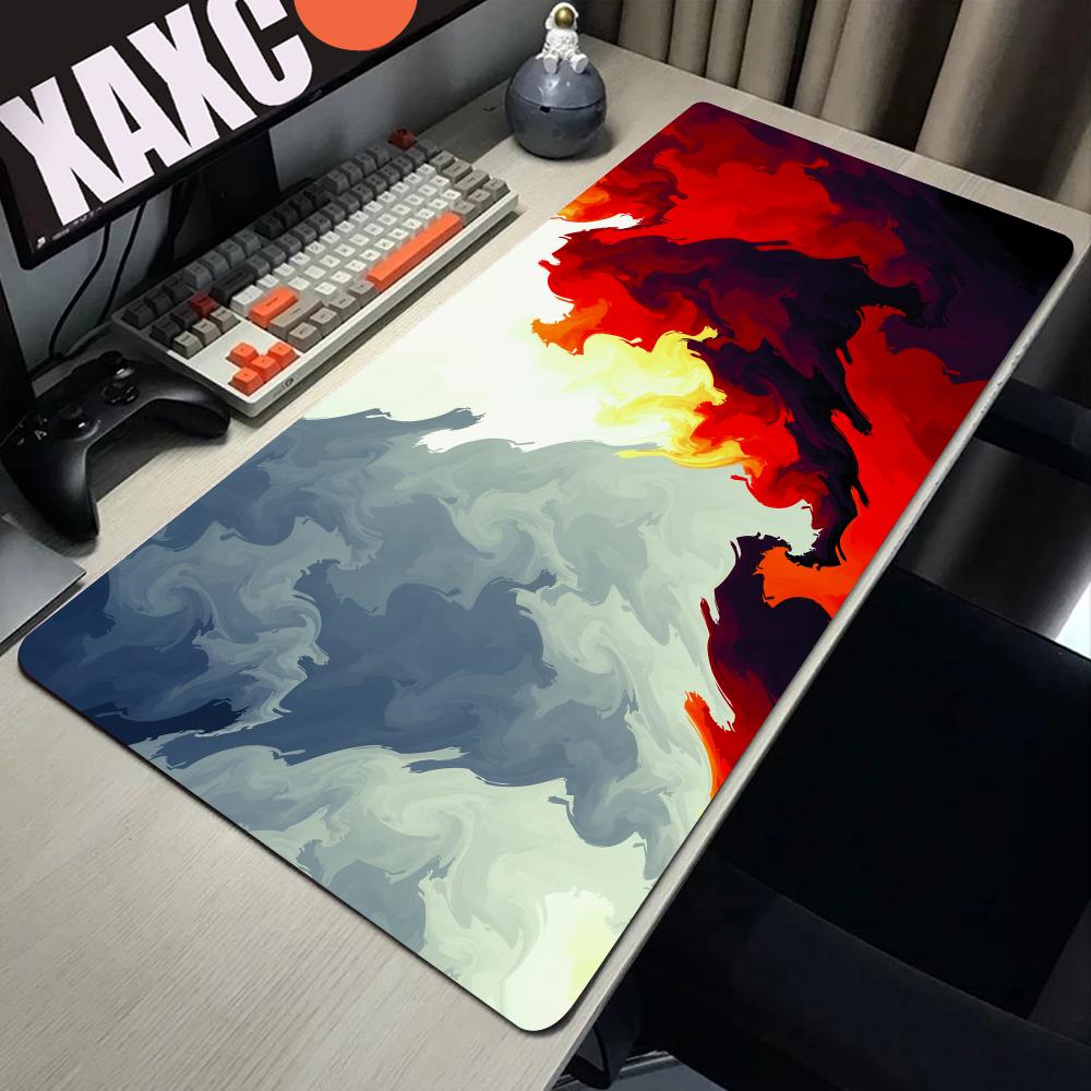 Fioletowa Fala Podkładka pod Mysz Abstract Design Podkładka na Biurko Artystyczna Podkładka pod Mysz Z Antypoślizgową Gumową Podstawą Obszyta Krawędź Podkładka na Biurko do Pracy