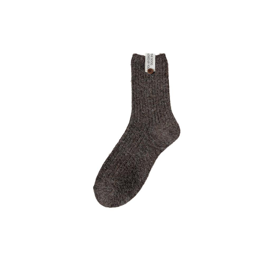 Women's Autumn and Winter Thickened Warm Fashion Cloth Standard Wool Drum Pile Socks