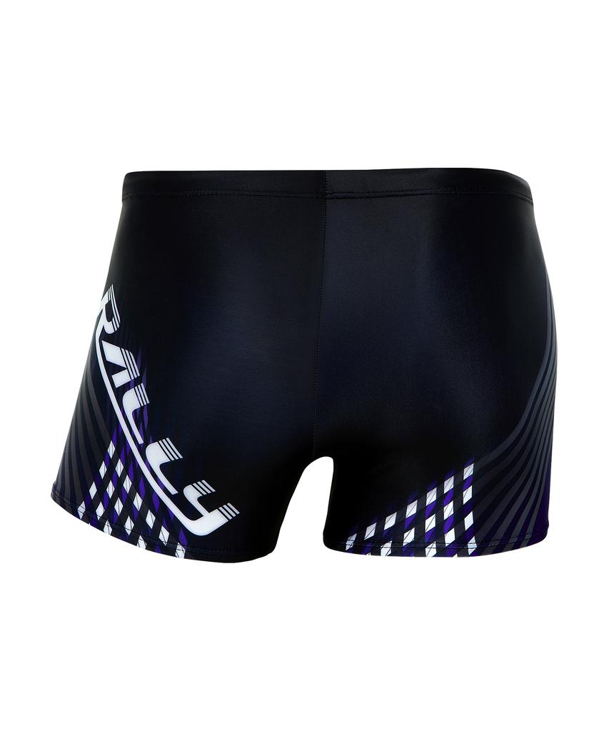 Laelliseupocheu [Qsmq219 Blk] Blue Line Men'S Square Swimsuit Black
