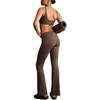 (WMNS) Nike x SKIMS Matte High-Waisted Slim Flared Leggings 'Dark Sepia' Women's BOLEG7138W-DSP