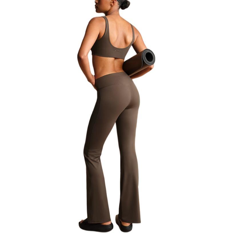 (WMNS) Nike x SKIMS Matte High-Waisted Slim Flared Leggings 'Dark Sepia' Women's BOLEG7138W-DSP