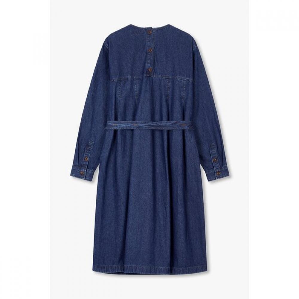 STUDIO TOMBOY Waist Strap Denim Tunic Dress 9105341107