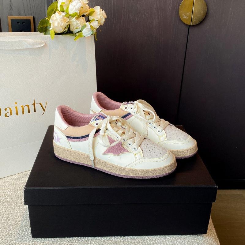 

Ретро кожаные маленькие белые туфли женские 2025 новые универсальные сочетающиеся по цвету повседневные спортивные туфли на плоской подошве на шнуровке туфли Форреста Гампа кеды 35 фиолетовый