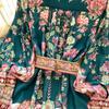 Women's Summer Dress Vintage Designer Print Mini Dresses Stand Collar Single Breasted Party Shirt Dress with Belt