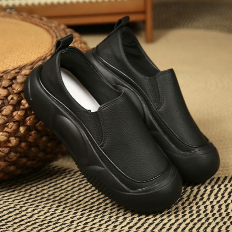 Fashion 2024 Spring and Autumn New Round Head Colored Outwear Fashion Women's Flat Shoes Comfortable Thick Sole Single Shoes Women