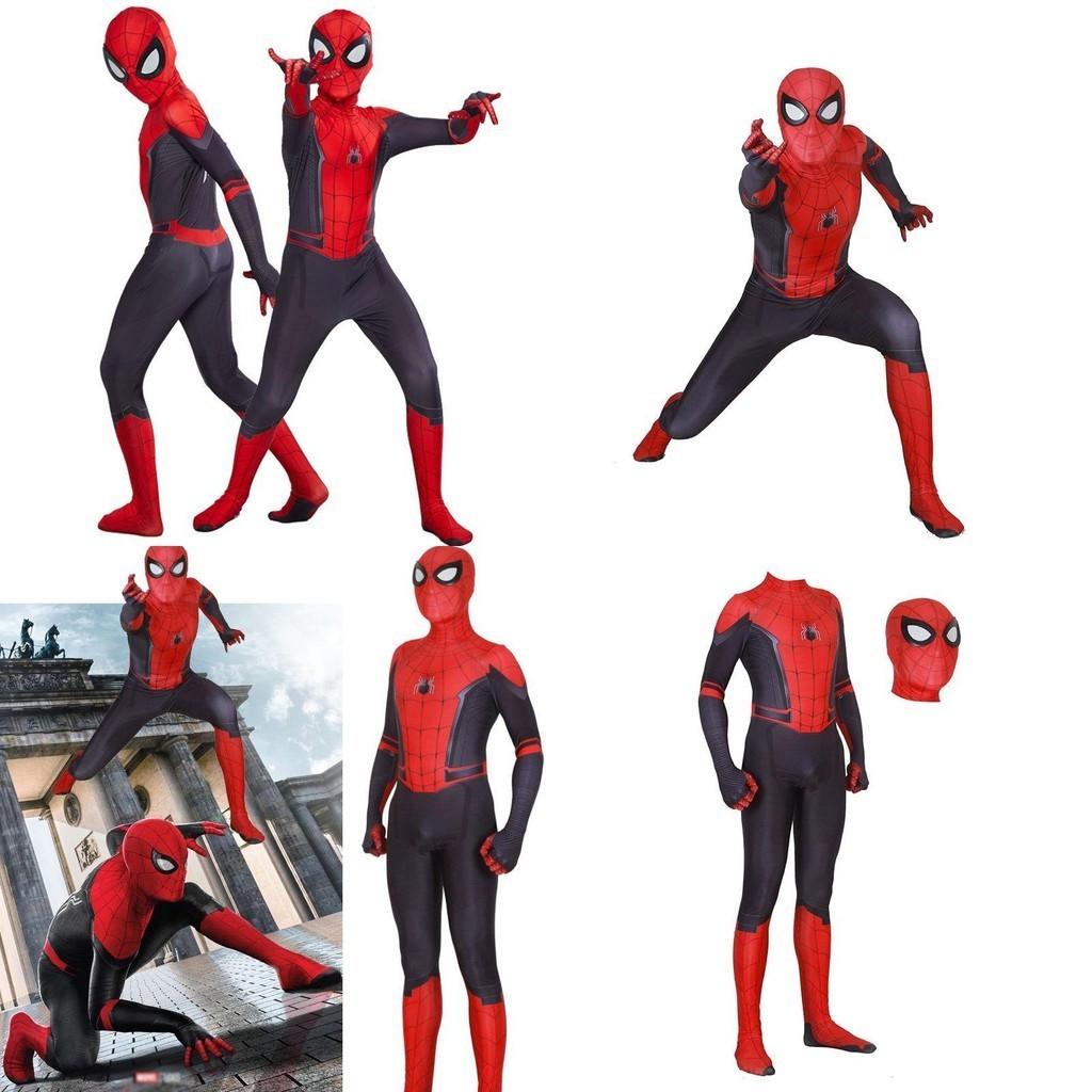 Quality Peter Parker Spider Man Far From Home Cos Costume For Adults And Kids**