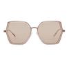 EMPORIO ARMANI Laser-cut logo alloy frame butterfly sunglasses women's rose gold
