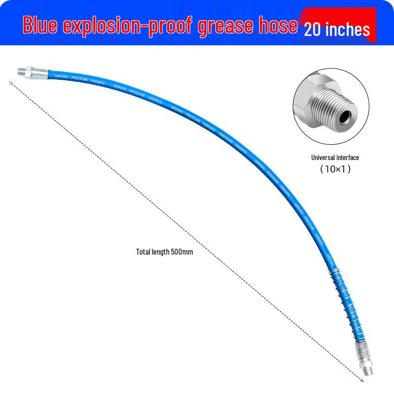 Excavator Oil Leak-Proof Grease Gun Tip: Flat & Sharp Mouth, Thickened Universal Tube, Pneumatic Soft/Hard Tube Accessories.