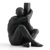 Black Figure Sculpture Room Aesthetic Decor Creative Character Resins Crafts Abstract Figures Statue Desk Decoration Miniatures